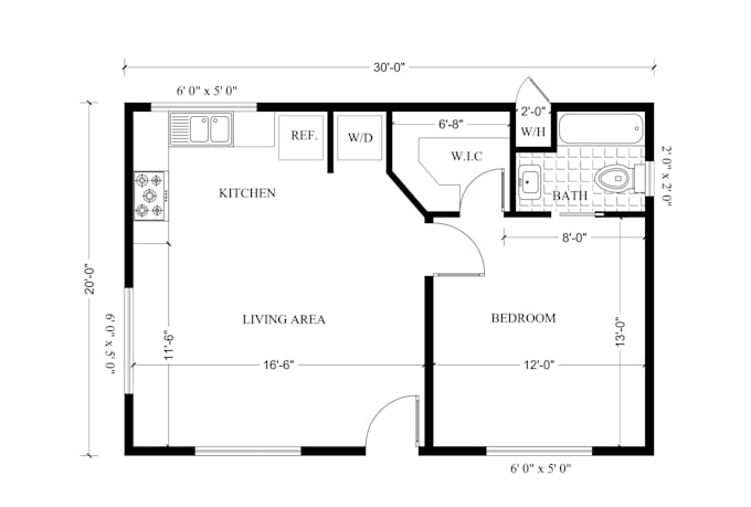 convert your sketch, image or PDF into 2d autocad drawing